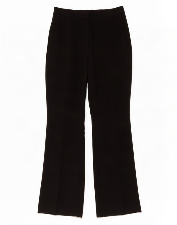 Zara Dame Flare Casual Bukser Large W32 L31 Sort Polyester