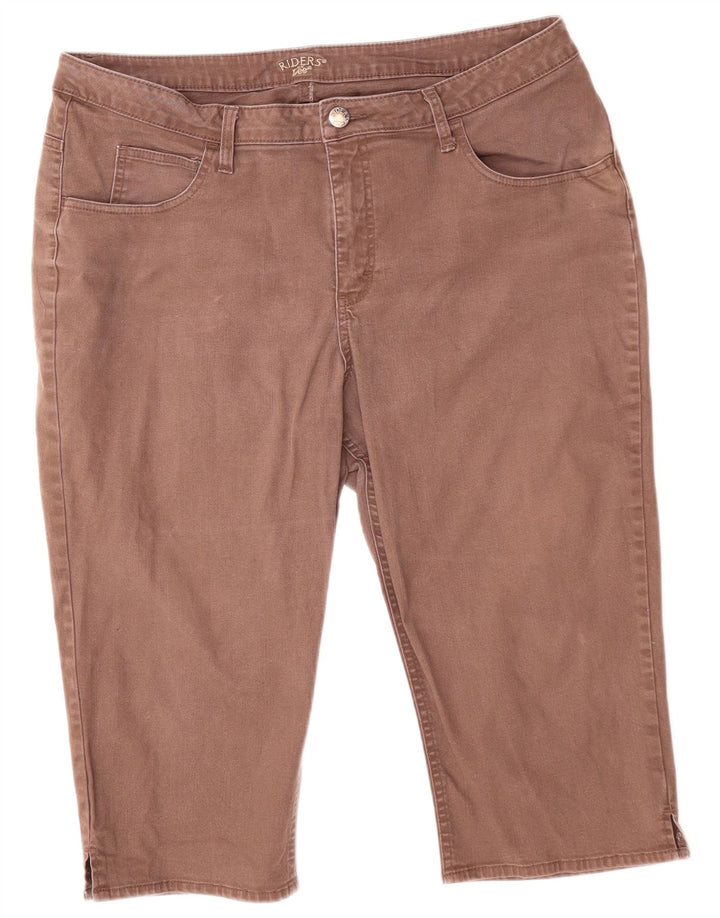 LEE Womens Riders Bermuda Shorts US 18 XL W40 Brun Bomuld
