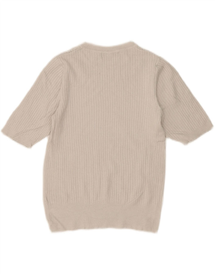 Marks & Spencer Dame Boat Neck Jumper Sweater UK 8 Small White