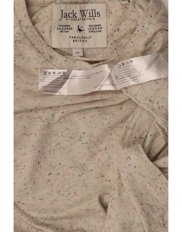 Jack Wills Herre T-shirt Top Medium Beige Flecked Bomuld