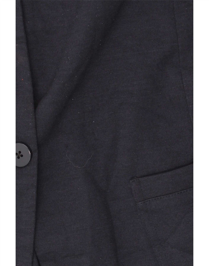 Benetton Womens Military 1-knaps blazerjakke UK 14 Large Navy Blue