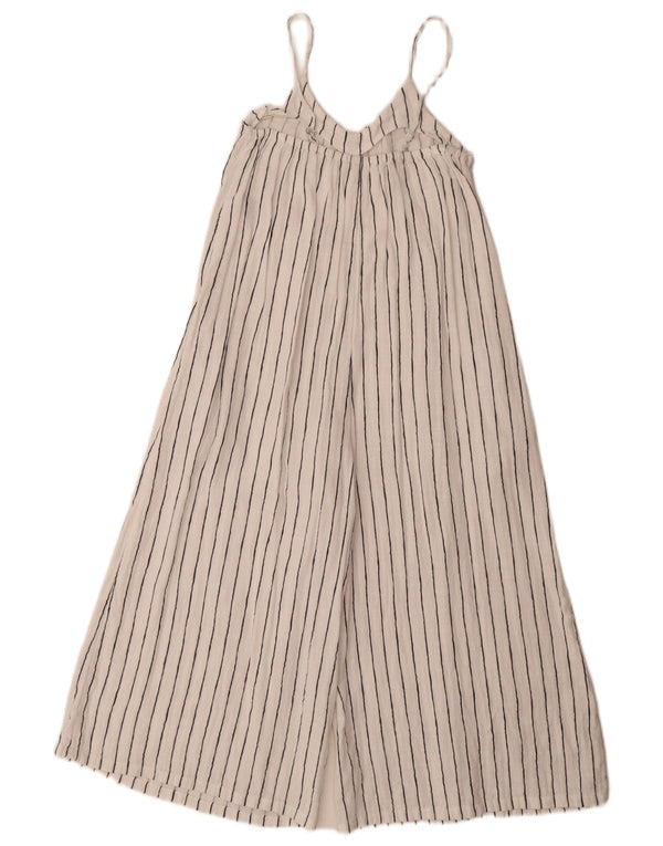 Marks & Spencer Girls Jumpsuit uden ærmer 9-10 år hvid nålestribet bomuld