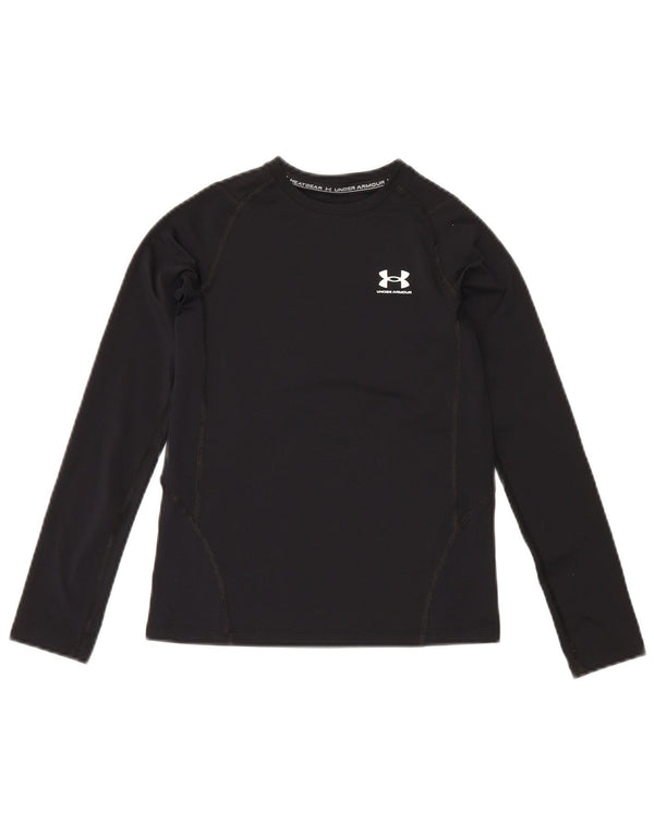 Under Armour Boys Heat Gear Top Langærmet 9-10 år Medium Sort