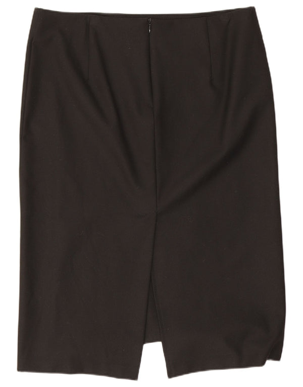 Benetton Womens Pencil Skirt IT 46 Large W32 Black Polyester