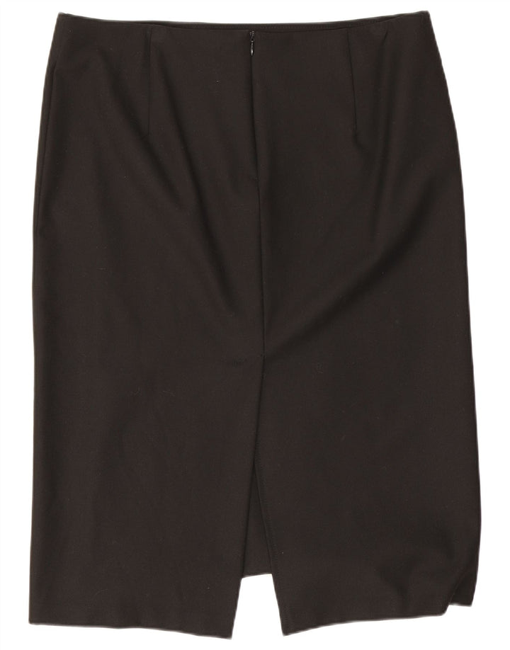 Benetton Womens Pencil Skirt IT 46 Large W32 Black Polyester