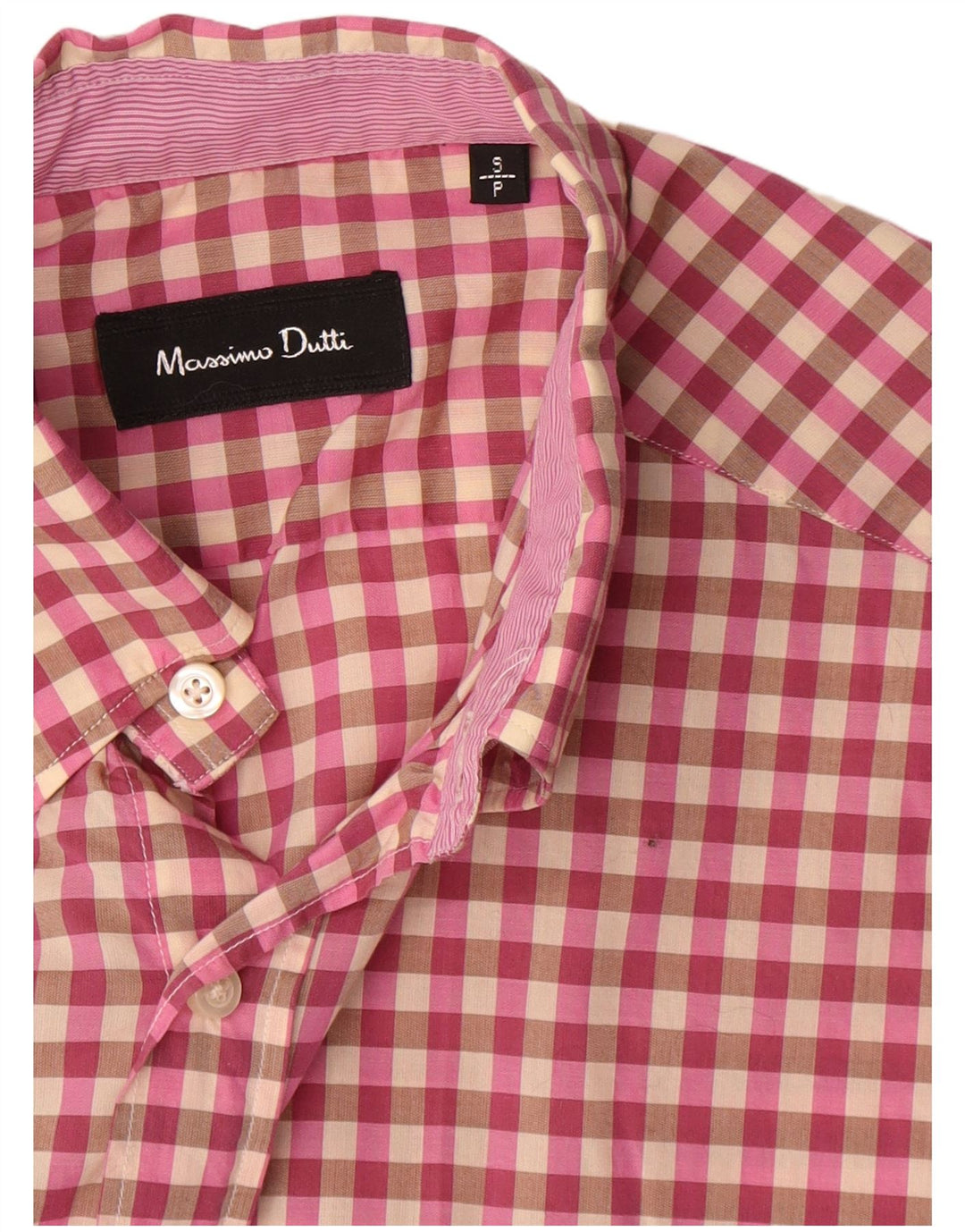 Massimo Dutti herreskjorte lille pink ternet