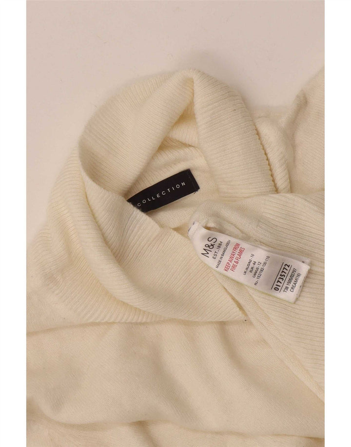 Marks & Spencer Dame Rullehals Sweater UK 16 Large Off White
