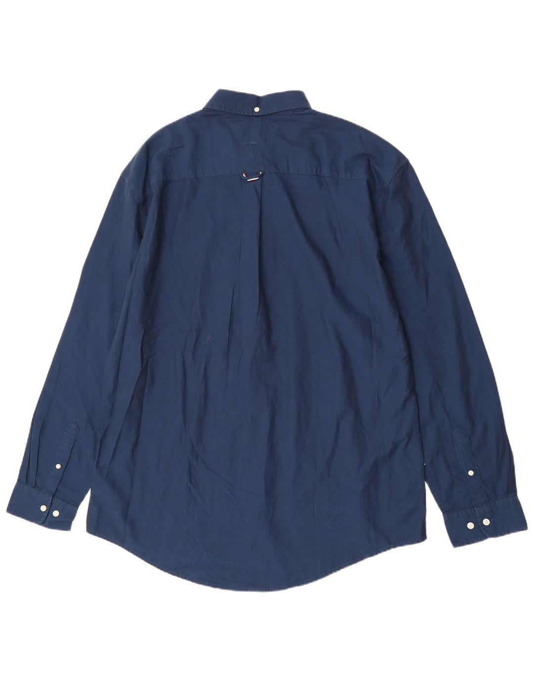 Tommy Hilfiger Herre Custom Fit skjorte 2XL marineblå bomuld