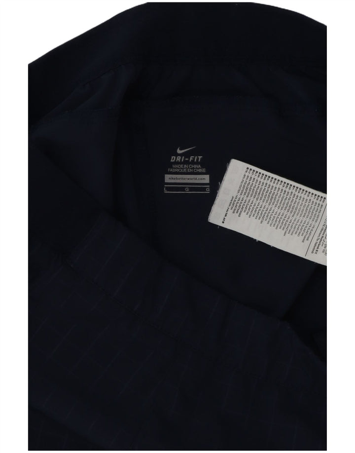 Nike Herre Dri Fit Chino Shorts Large W34 Navy Blue Ternet polyester