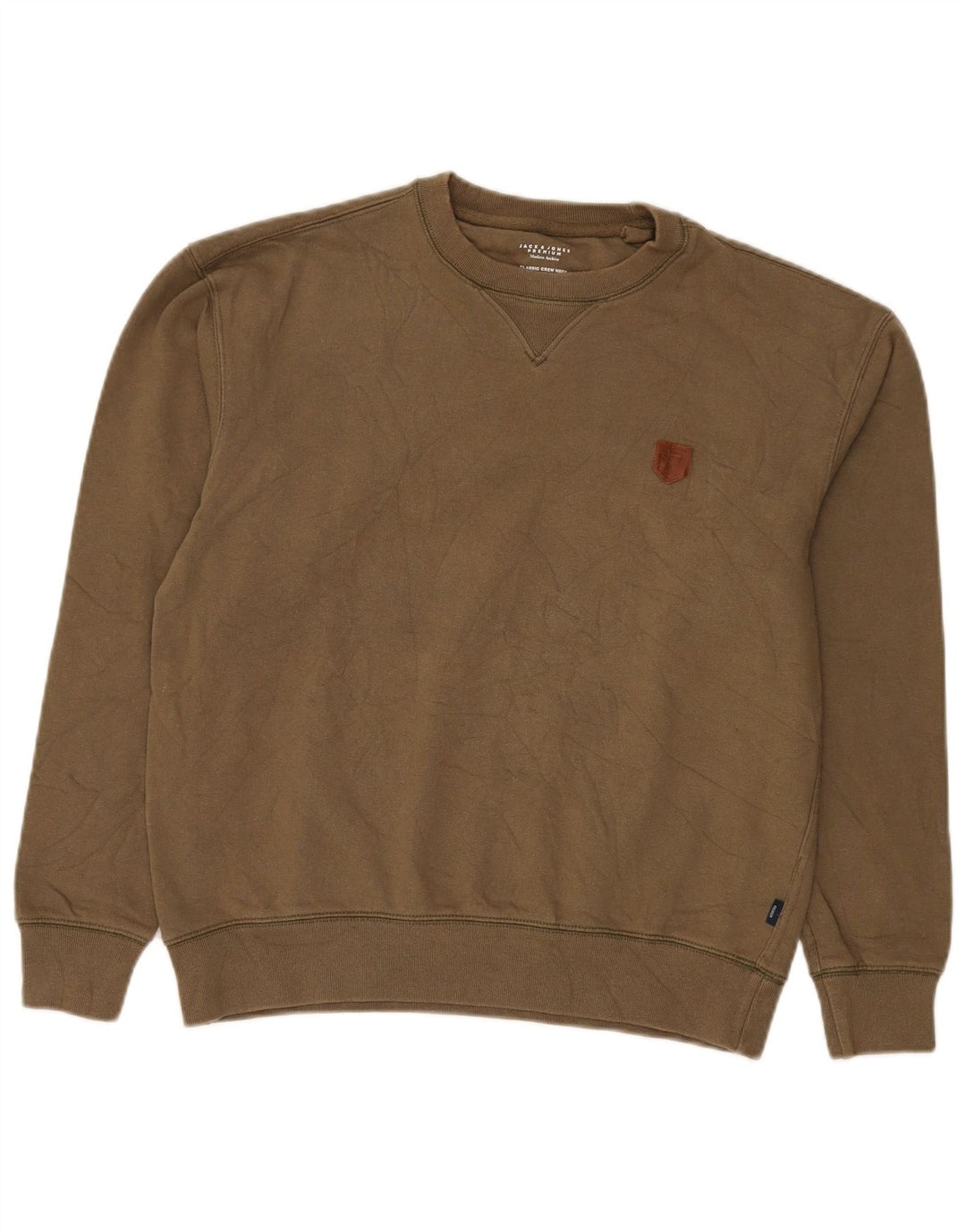 JACK & JONES Sweatshirt til mænd Medium Khaki Bomuld