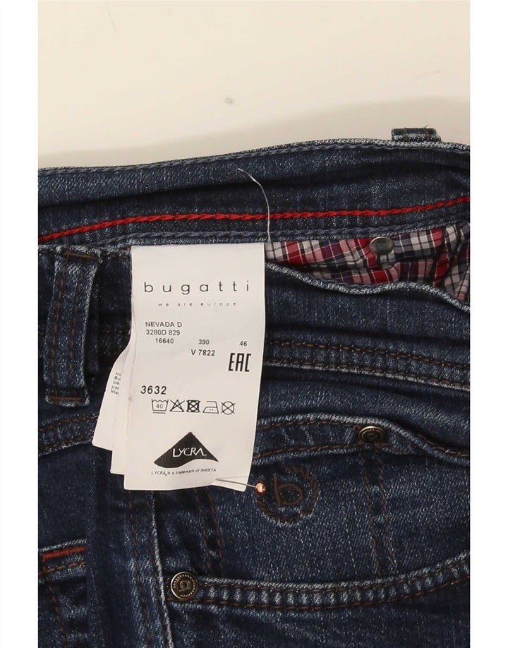 Bugatti Herre Nevada Straight Jeans W36 L32 Marineblå Bomuld