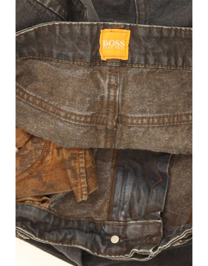 Hugo Boss Straight Jeans til mænd W34 L34 Sort bomuld