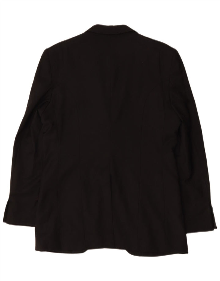 Zara Herre 2-knaps blazerjakke EU 50 Medium Sort Uld