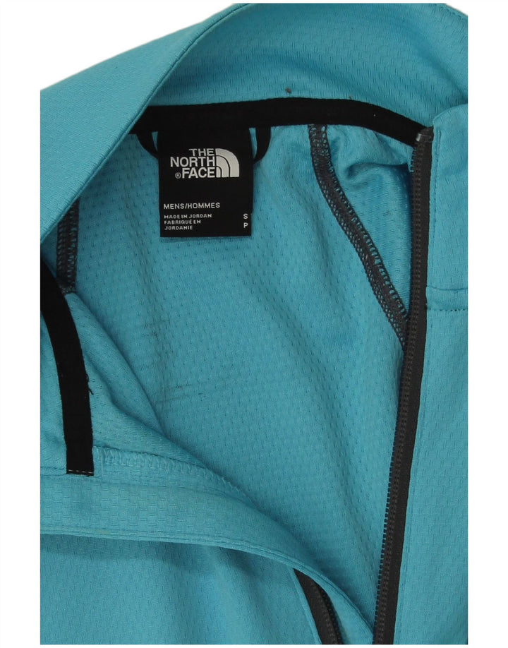 The North Face Herre Zip Neck Pullover Træningsdragt Top Lille Blå Colourblock