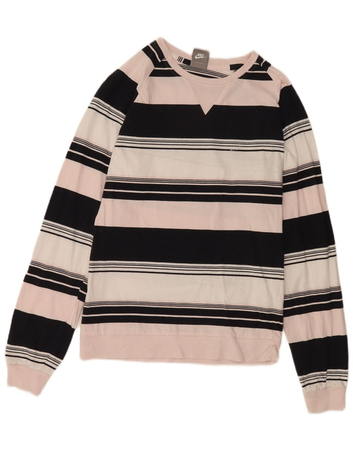Nike Sweatshirt Jumper til mænd UK 36/38 Lille flerfarvet Colourblock Bomuld