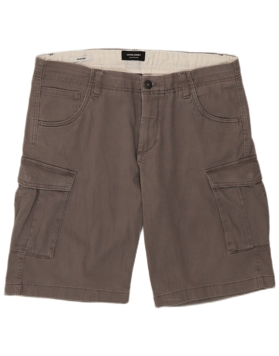 Jack & Jones Herre Cargo Shorts Large W36 Grå Bomuld