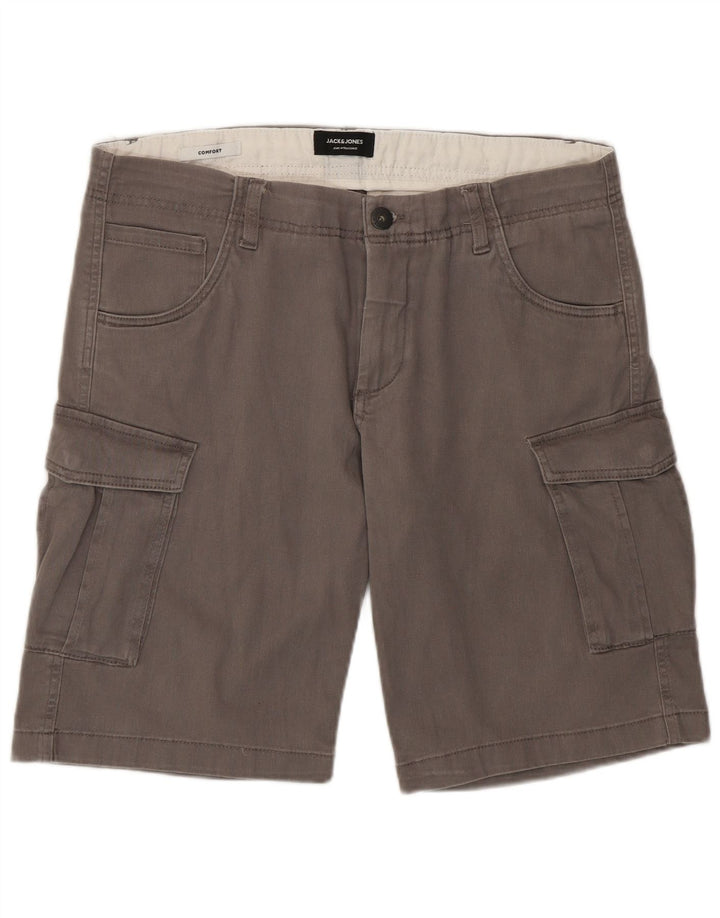 Jack & Jones Herre Cargo Shorts Large W36 Grå Bomuld
