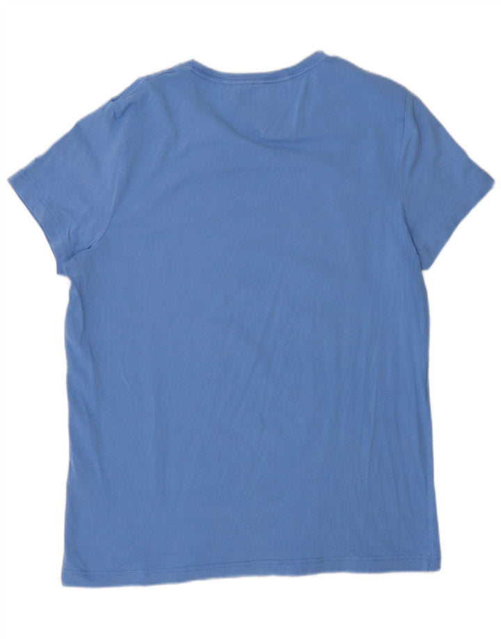 Tommy Hilfiger Herre Extra Slim T-Shirt Top Stor Blå Bomuld