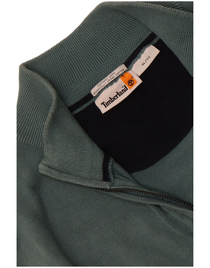 Timberland Herre Cardigan Sweater XL Grøn Bomuld
