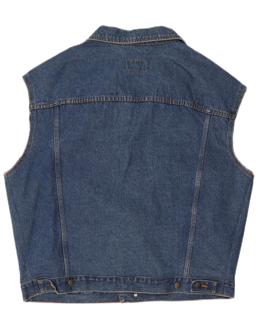 Vintage Herre Denim Gilet UK 46 3XL Blå