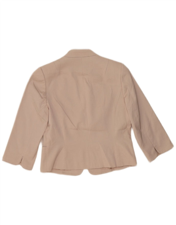 Phase Eight Dame 3/4-ærmet blazerjakke UK 12 Medium Beige Acetate