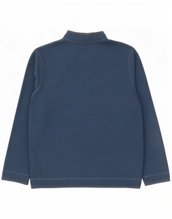 Weird Fish Mens Zip Neck Fleece Jumper XL Blue Polyester