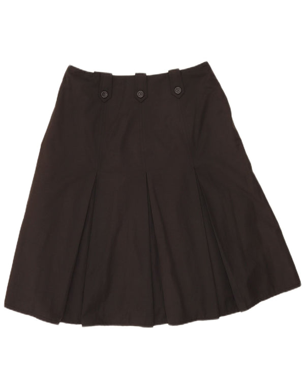 Charles Robertson Dame A-Line nederdel UK 12 Medium W28 L24 Sort Bomuld