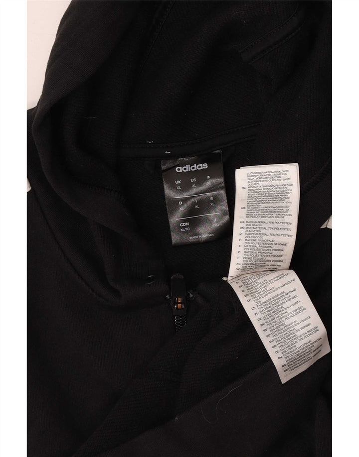 Adidas Hættetrøje med lynlås til mænd XL Sort polyester