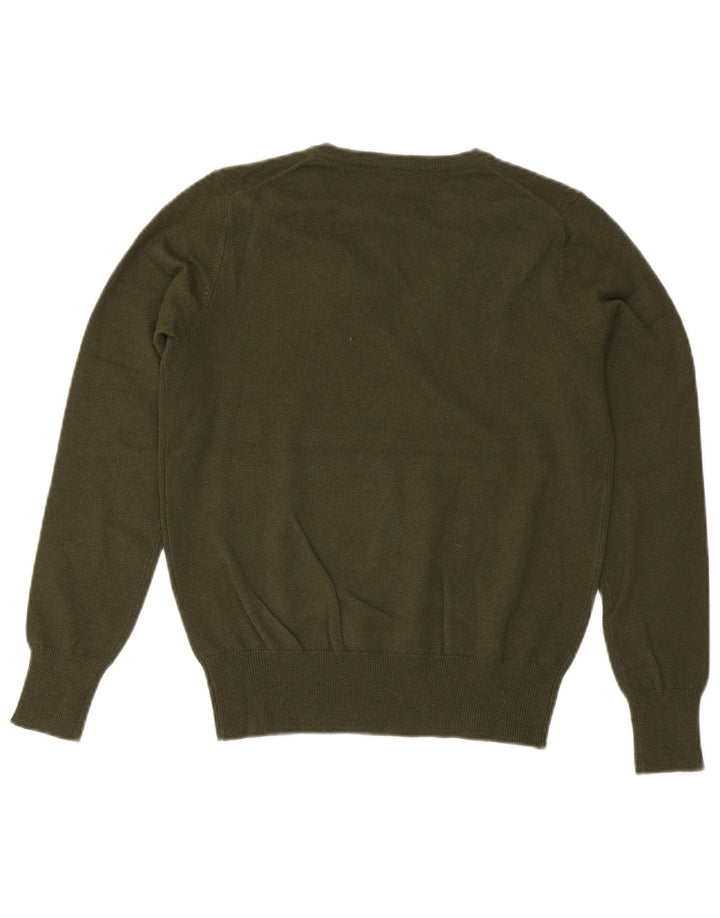 Gant Dame V-hals sweater UK 14 Stor Khaki