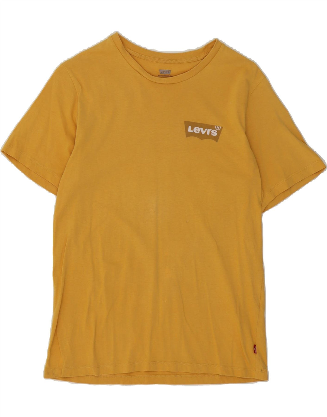 LEVI'S Womens T-Shirt Top UK 10 Small Yellow Cotton Vintage Levi's and Second-Hand Levi's from Messina Hembry 
