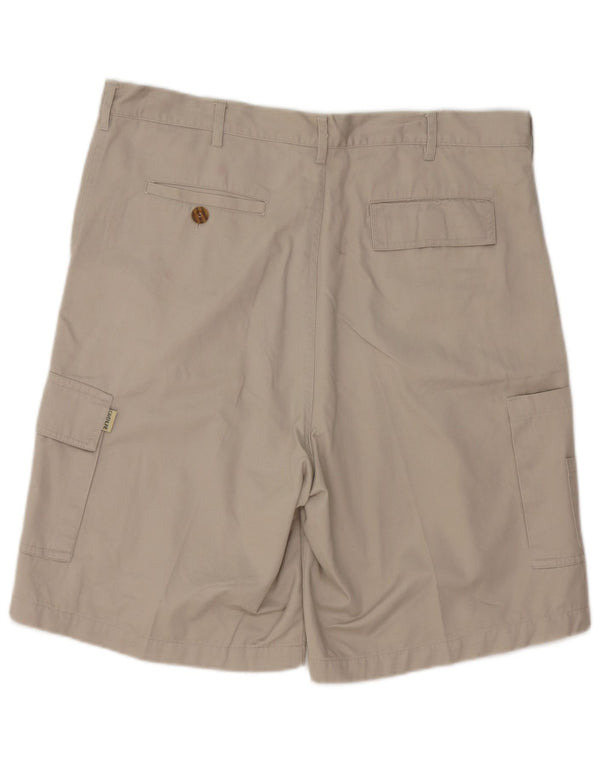 Vintage Herre Classic Fit Cargo Shorts IT 54 2XL W42 Grå Bomuld