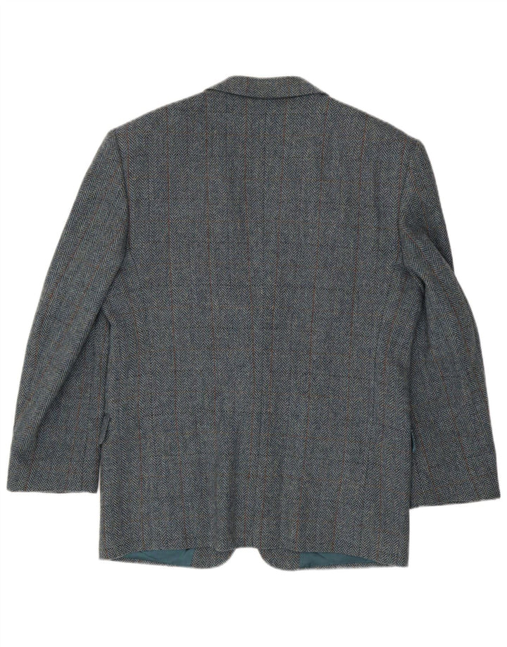 San Remo Herre 2-knaps blazerjakke IT 50 Stor blå sildeben