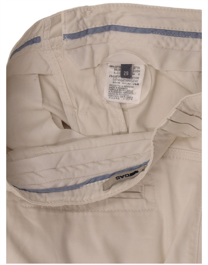 Gas Chino Shorts til mænd W29 Medium White Bomuld