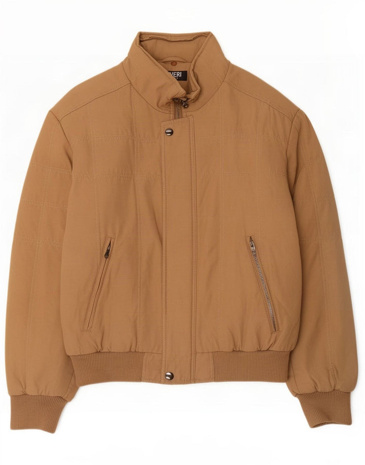 Coveri Herre polstret jakke UK 42 XL Beige Bomuld