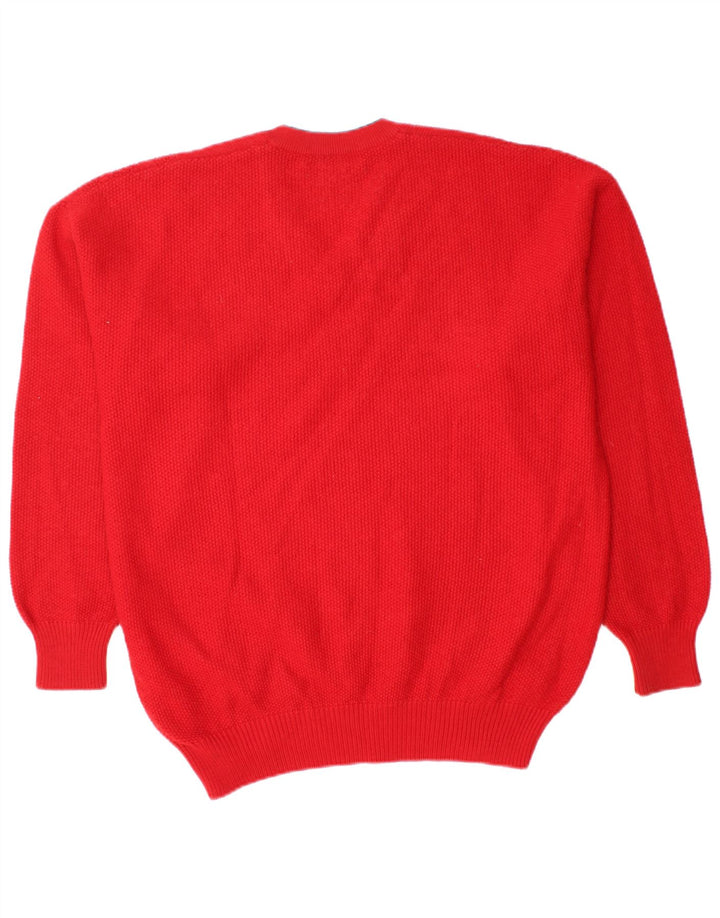 IL GRANCHIO Herre V-hals sweater Stor Rød