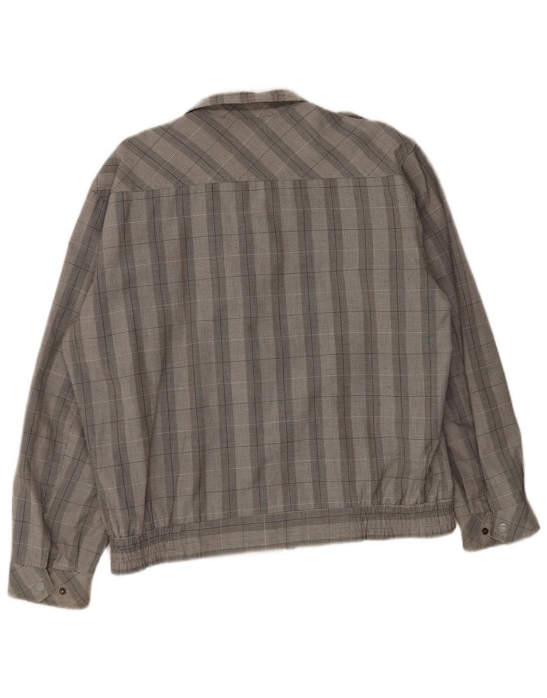 Faciba Herre Military Bomber Jacket UK 38 Medium Grey Check