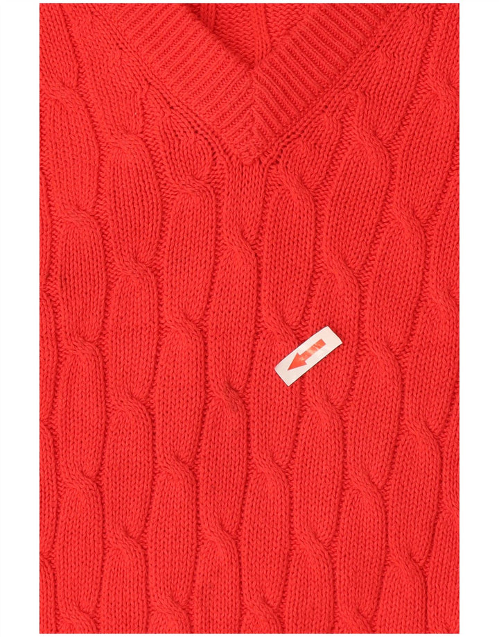 White Sails Herre V-hals sweater Stor Orange