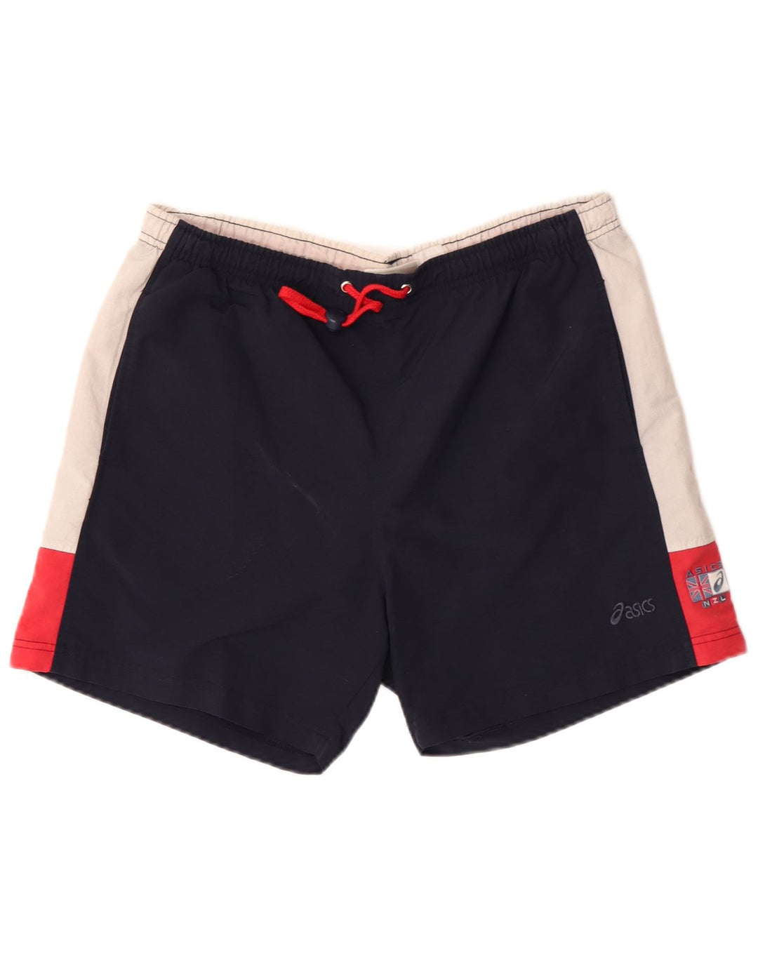 Asics Herre grafiske svømmeshorts Store marineblå Colourblock Polyamid