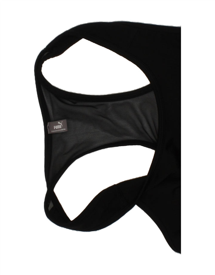 PUMA Womens Graphic Sport Bra Top UK 14 Medium Black Vintage Puma and Second-Hand Puma from Messina Hembry 