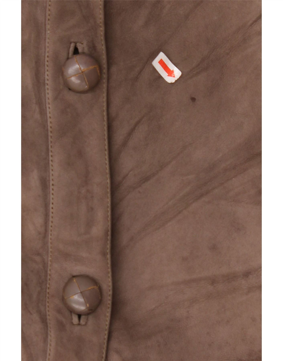 VINTAGE Dame Shearling Coat UK 14 Large Beige