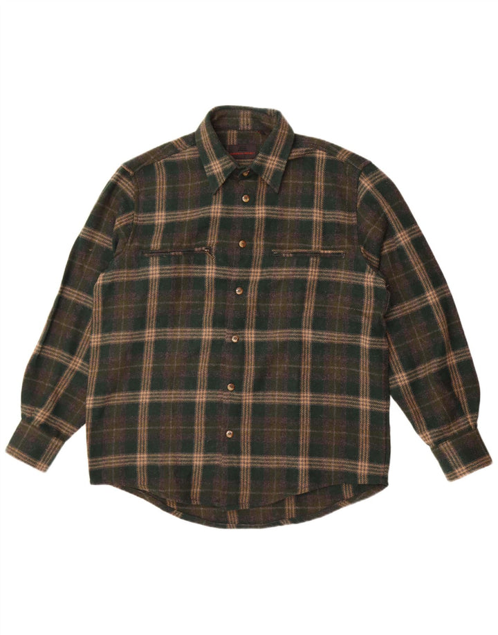 European Project Herre Overshirt Skjorte Stor grøn ternet akryl