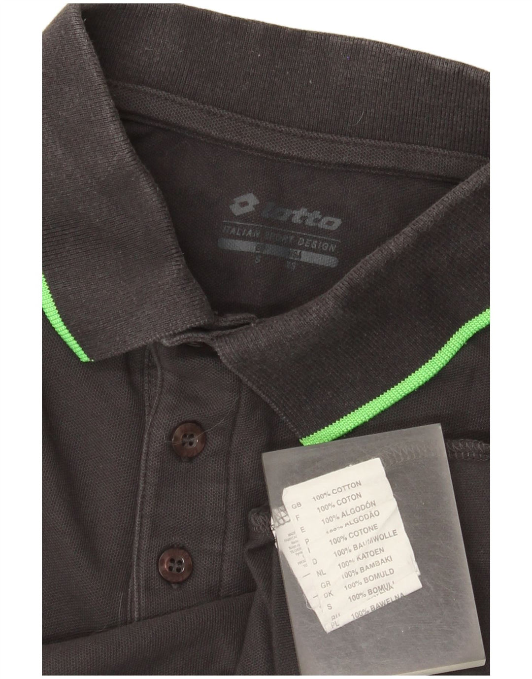 Lotto Herre Polo Shirt Lille Grå Bomuld