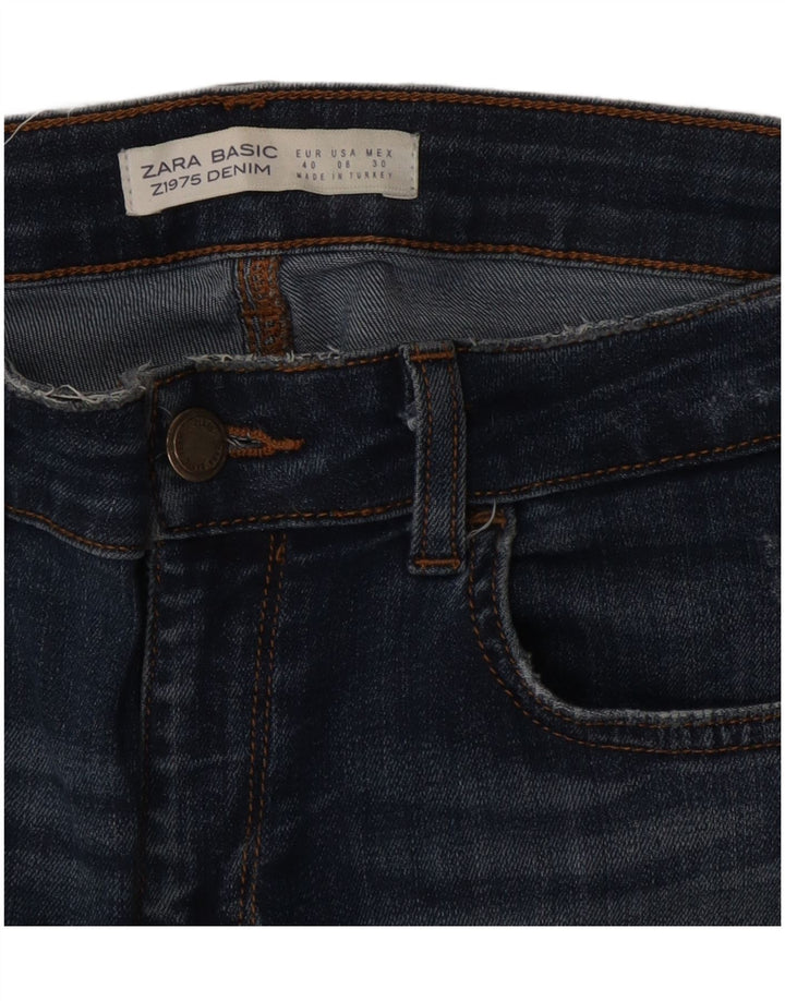 Zara Dame Distressed Skinny Jeans EU 40 Medium W30 L29 Blå