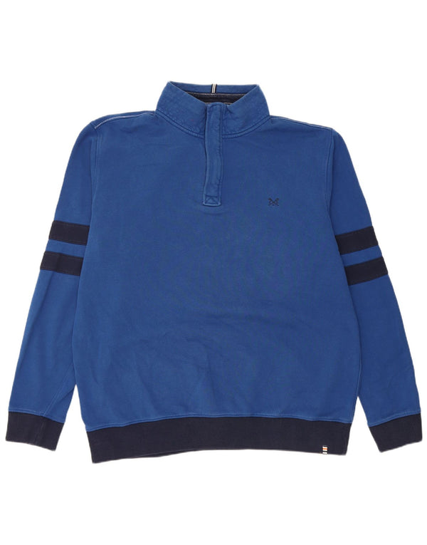 Besætningstøj Herre grafisk lynlås-hals sweatshirt XL Blå Colourblock
