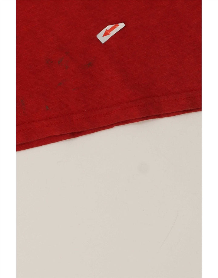 Fat Face Herre Grafisk T-Shirt Top 2XL Rød Bomuld