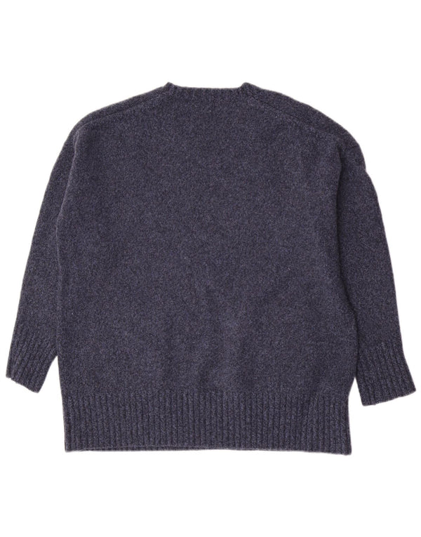 Polo Ralph Lauren Dame Crew Neck Jumper Sweater UK 14 Medium Navy Blue