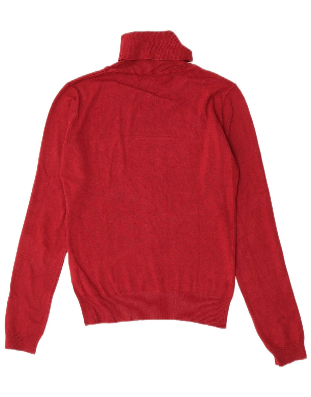 Guess Dame grafisk rullehals sweater UK 10 Lille rød