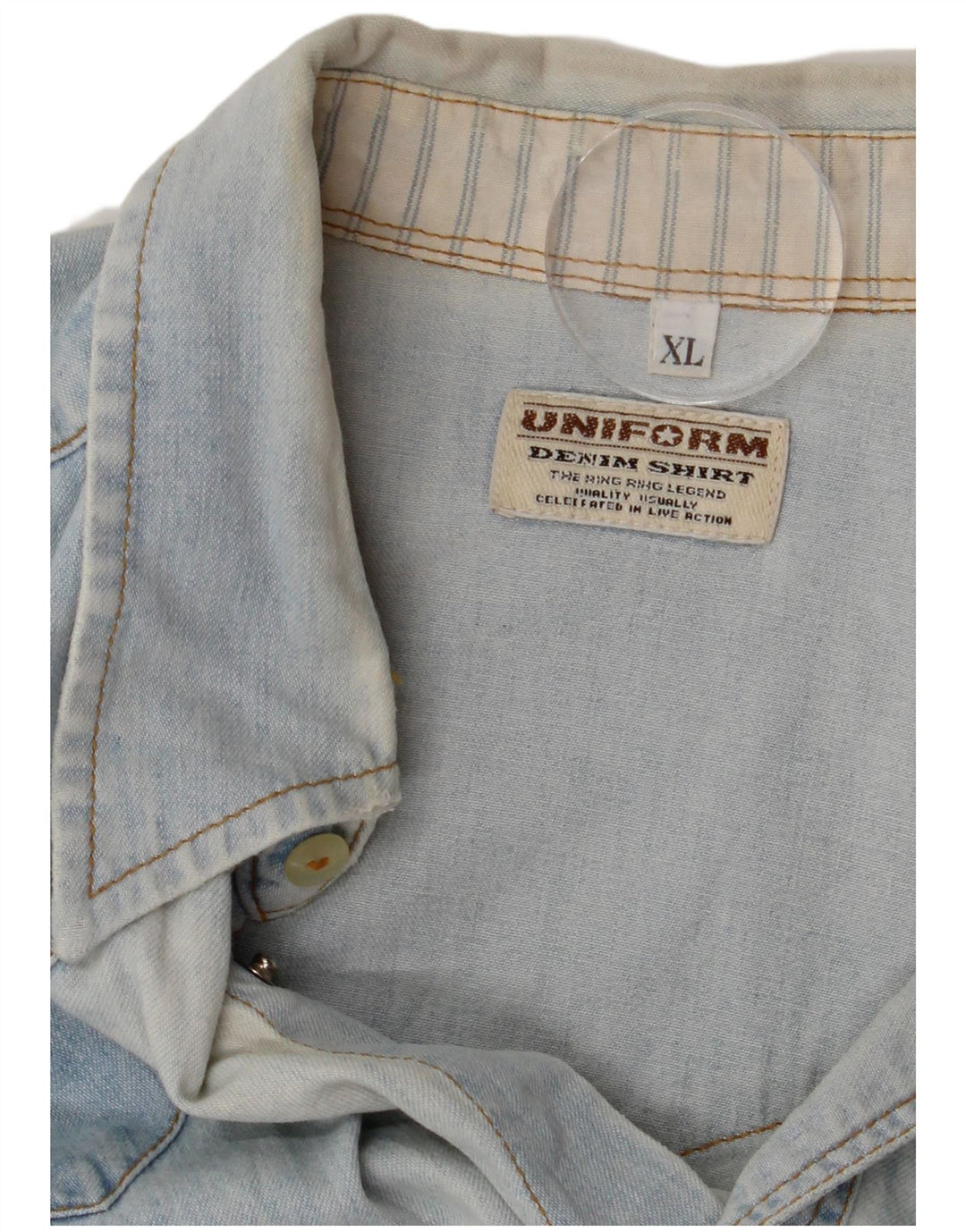 UNIFORM Herre Denim Shirt XL Blå