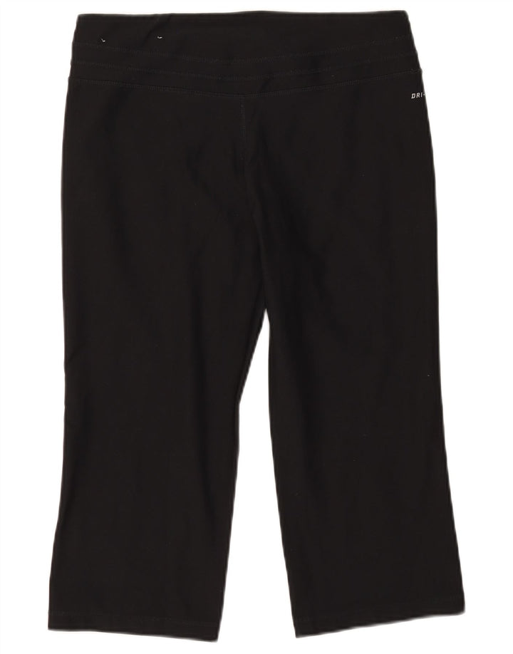 Nike Dame Dri Fit Capri Træningsdragt Bukser UK 14 Medium Sort Polyester