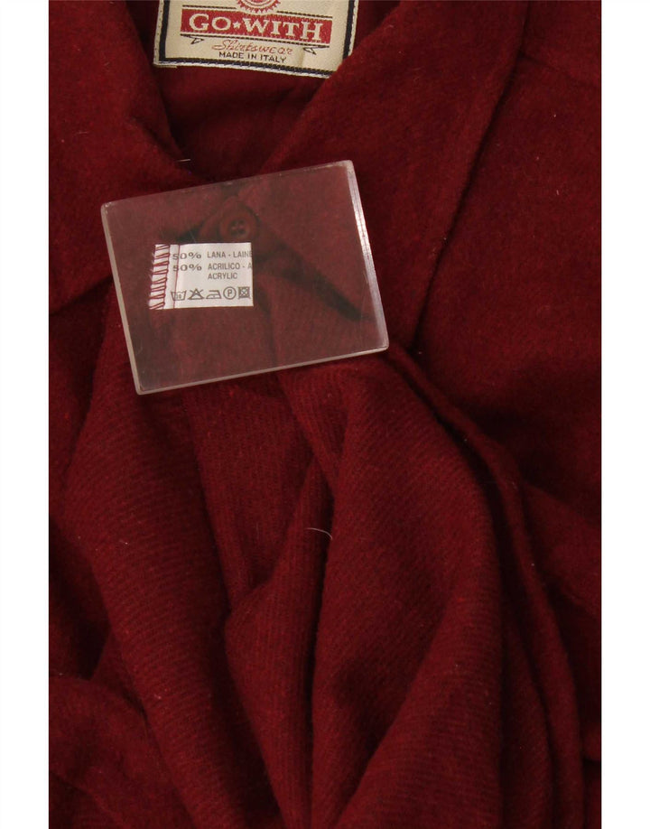 Vintage striktrøje til mænd XL Burgundy Wool
